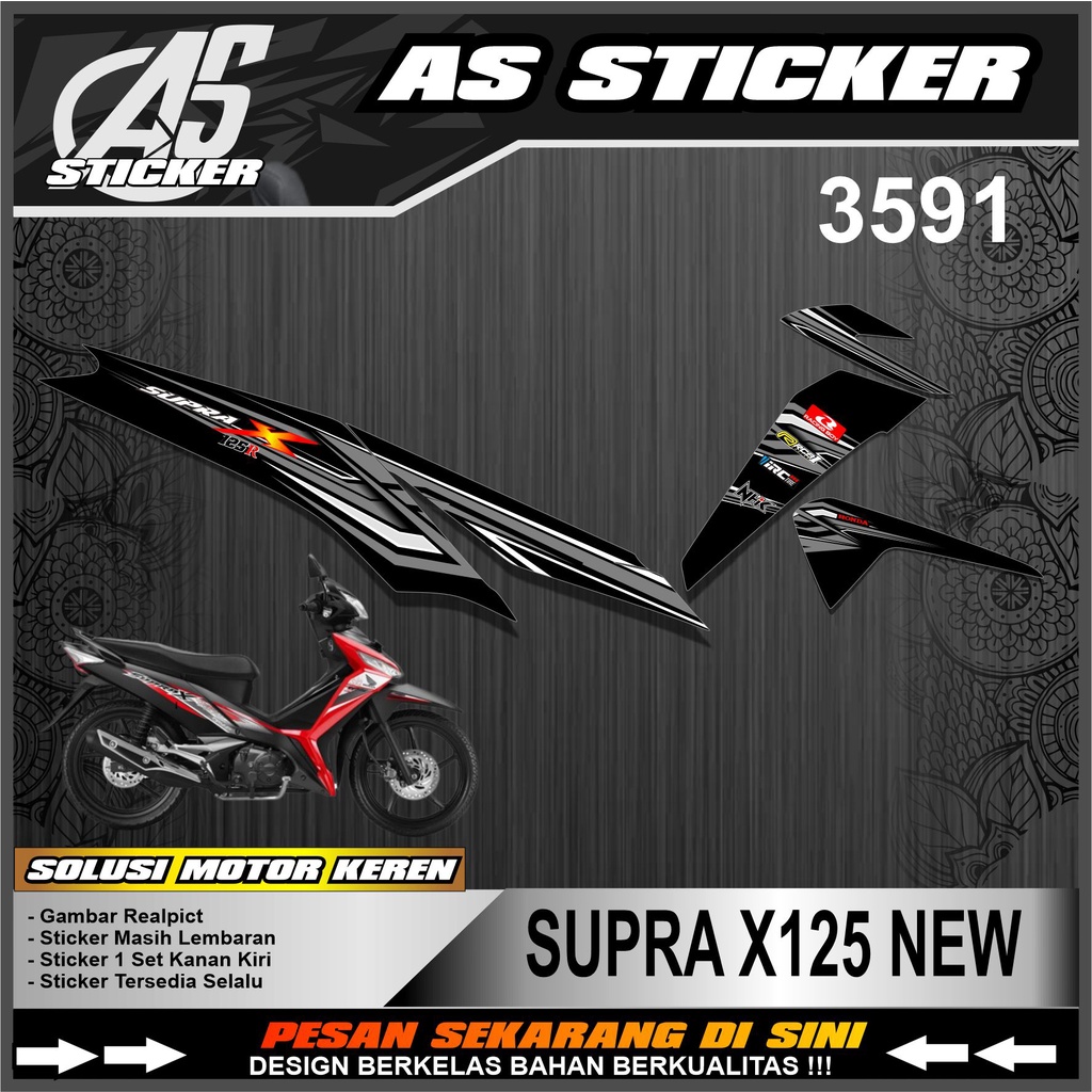 Jual A Sticker Striping Supra X New Semifull Striping Atiker