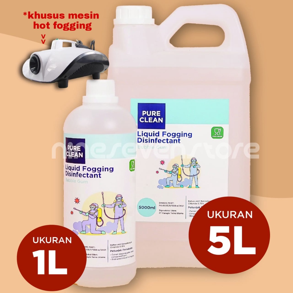 Jual Cairan Fogging Disinfektan Asap Pure Clean Liter Food Grade Aman