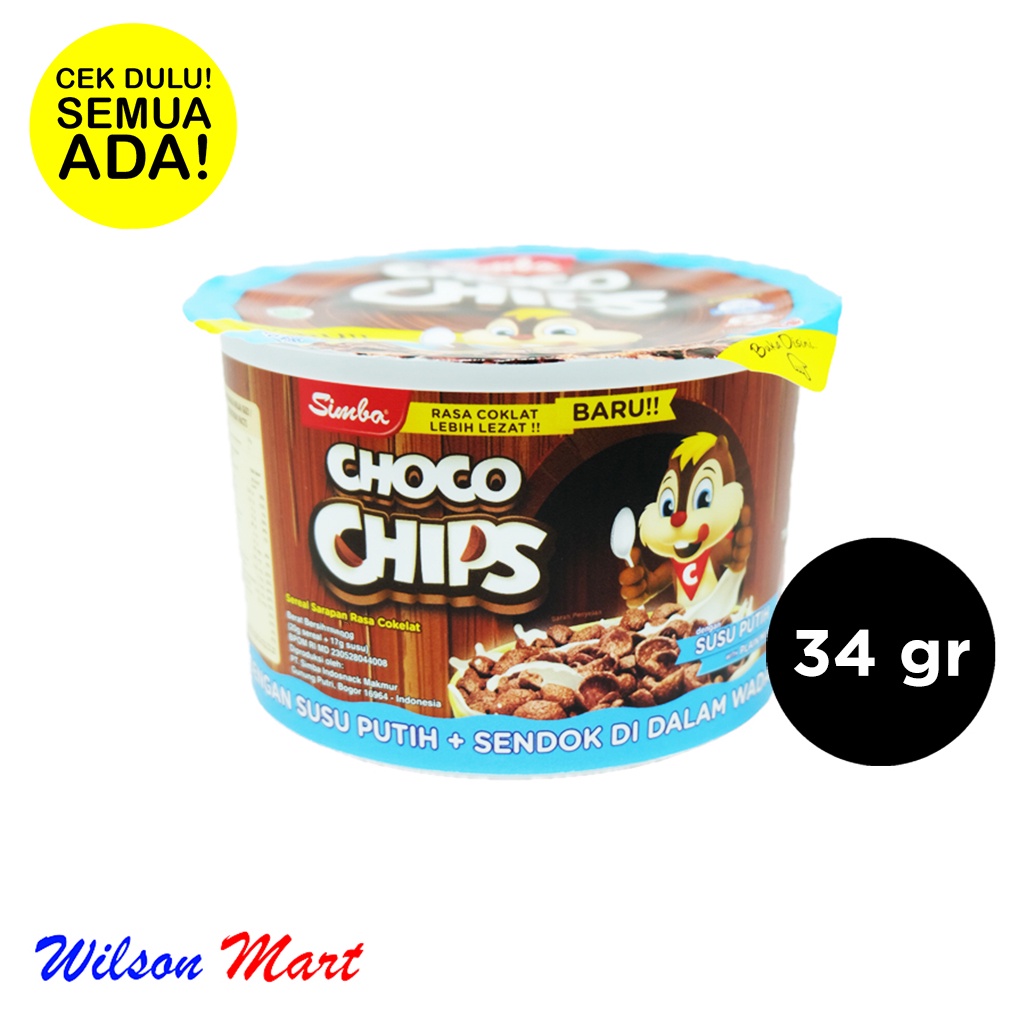 Jual SIMBA CHOCO CHIPS SEREAL SARAPAN RASA COKLAT DENGAN SUSU PUTIH 34