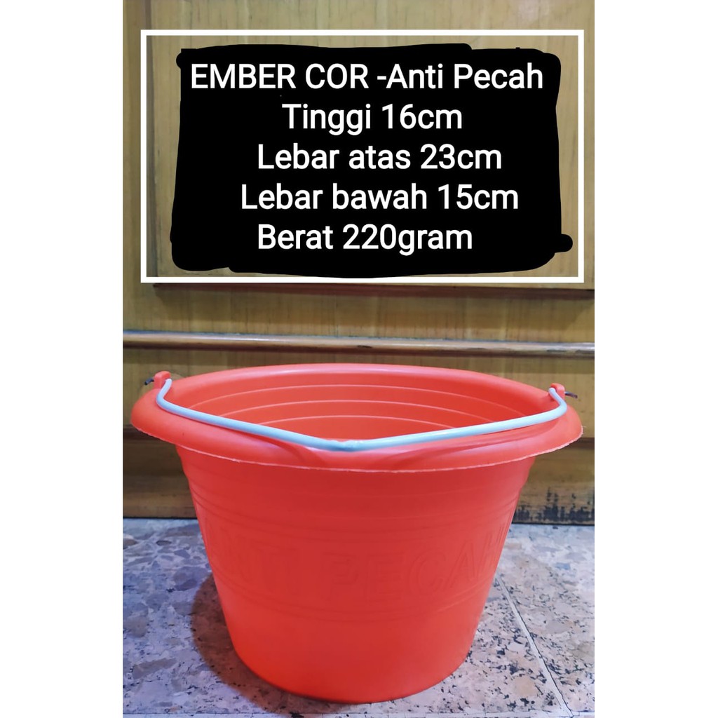 Jual Ember Cor Kecil Orange TEBAL ANTI PECAH Link Khusus GOJEK GRAB