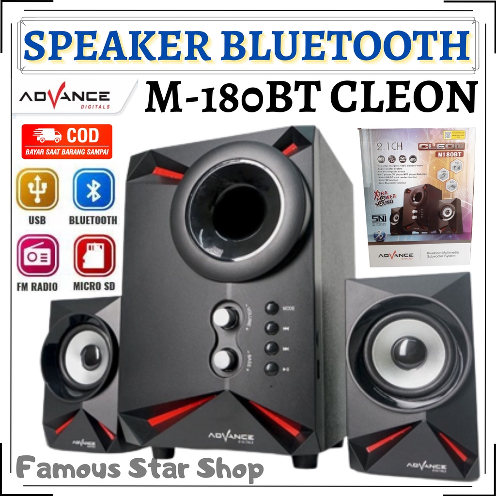 Jual SPEAKER ADVANCE CLEON M180BT Bentuknya Modern Bass Nya Mantap