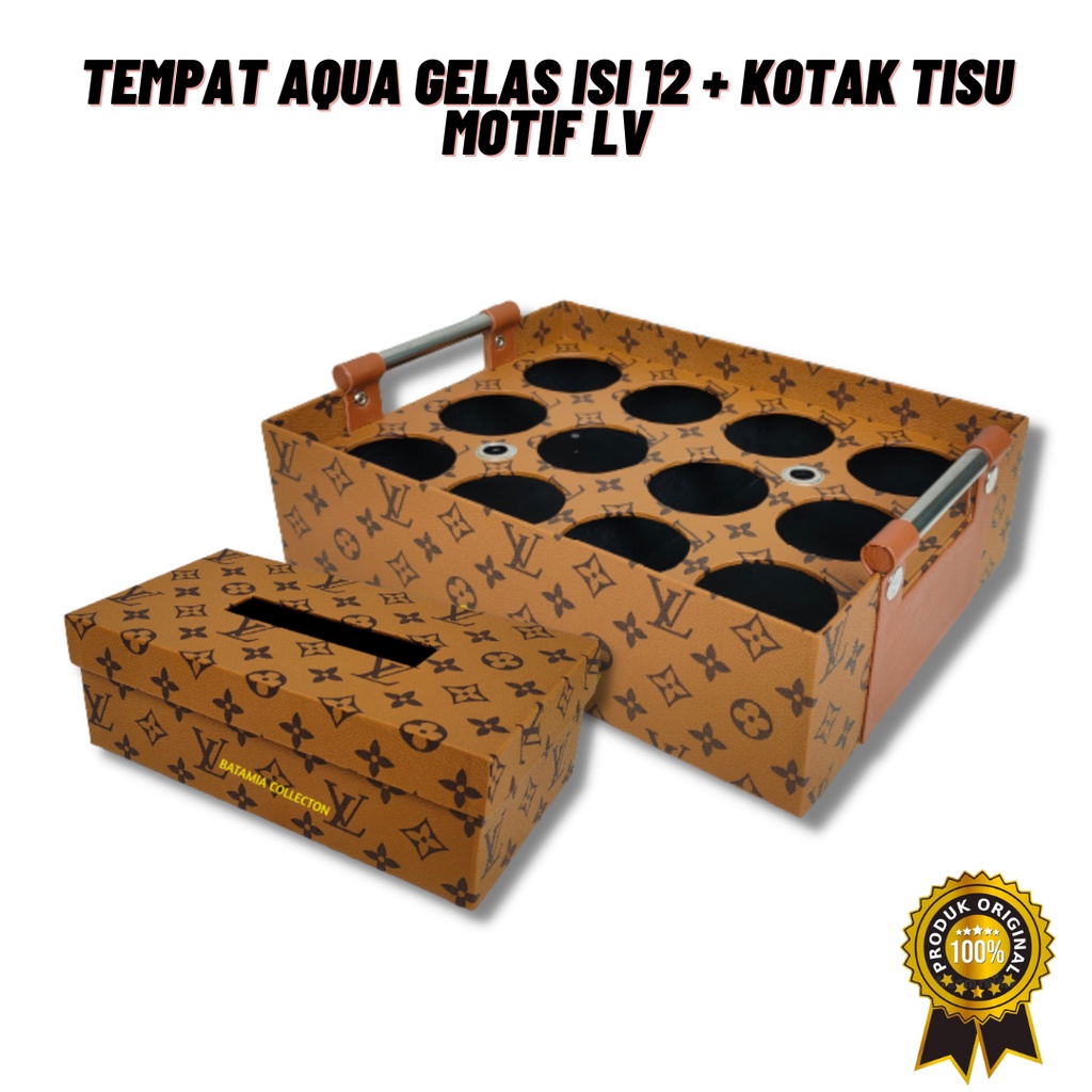 Jual Tempat Air Mineral Motif Isi Cup Kotak Tissue Kulit Sintetis