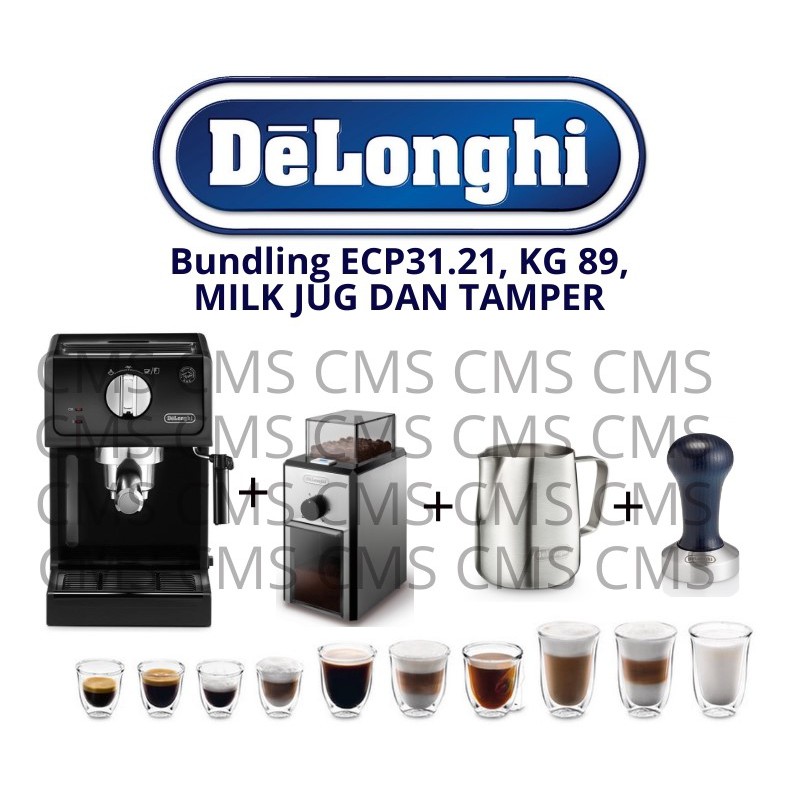 Jual Bundling Delonghi Ecp Grinder Kg Milk Jug Tamper