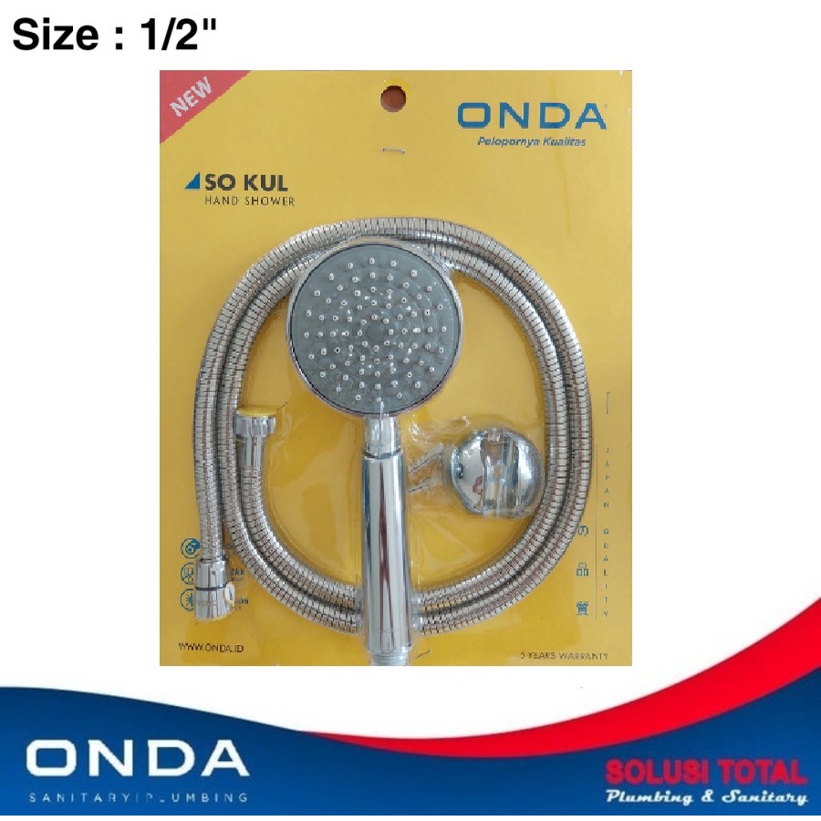 Jual So Kul Hand Shower Set Onda Selang Hose Braket Chrome New