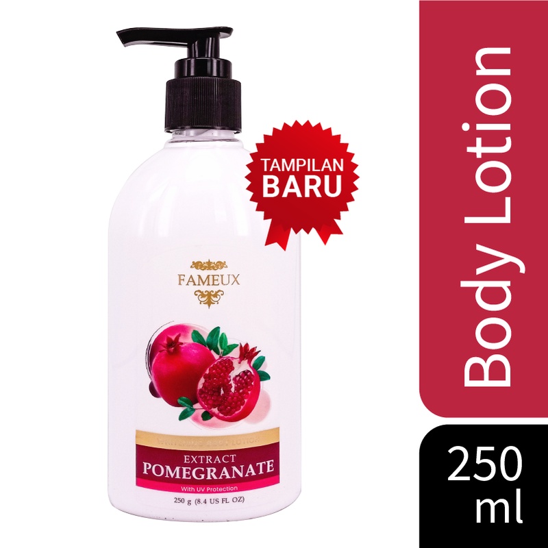 Jual Fameux Whitening Lotion Pomegranate Original 250 Ml Shopee Indonesia