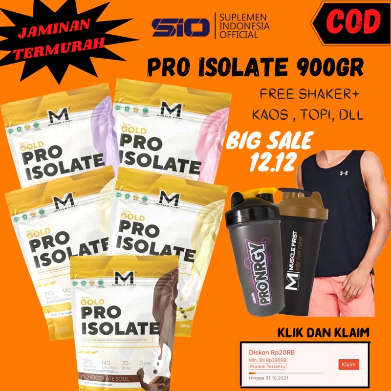 Jual TERMURAH M1 PRO ISOLATE PROTEIN 2LBS GOLD SERIES MUSCLE FIRST