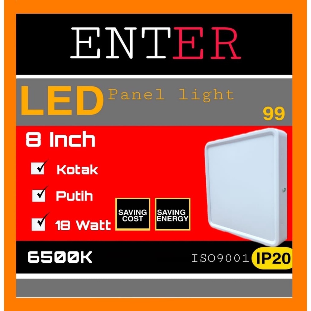 Jual Lampu Led Panel Enter Kotak W Putih Panel Led Lighting Outbow