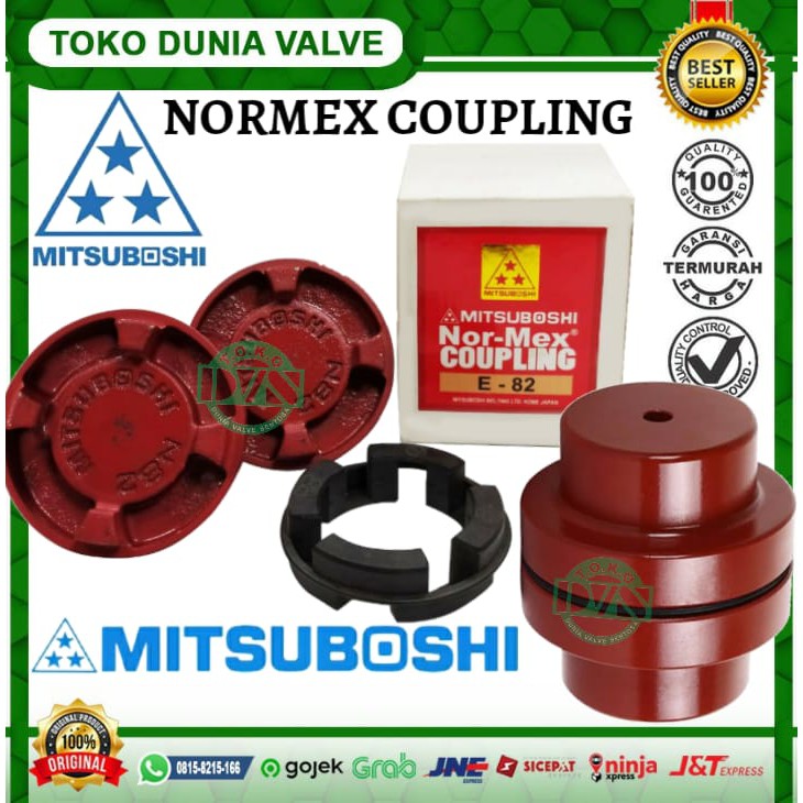 Jual NORMEX COUPLING TYPE E 82 MAX BORE 35mm BODY CAST IRON ORIGINAL