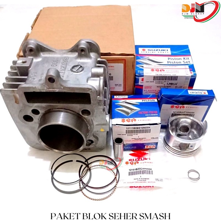 Jual Blok Seher Paketan Piston Kit Komplit Suzuki Smash Std Asli Sgp