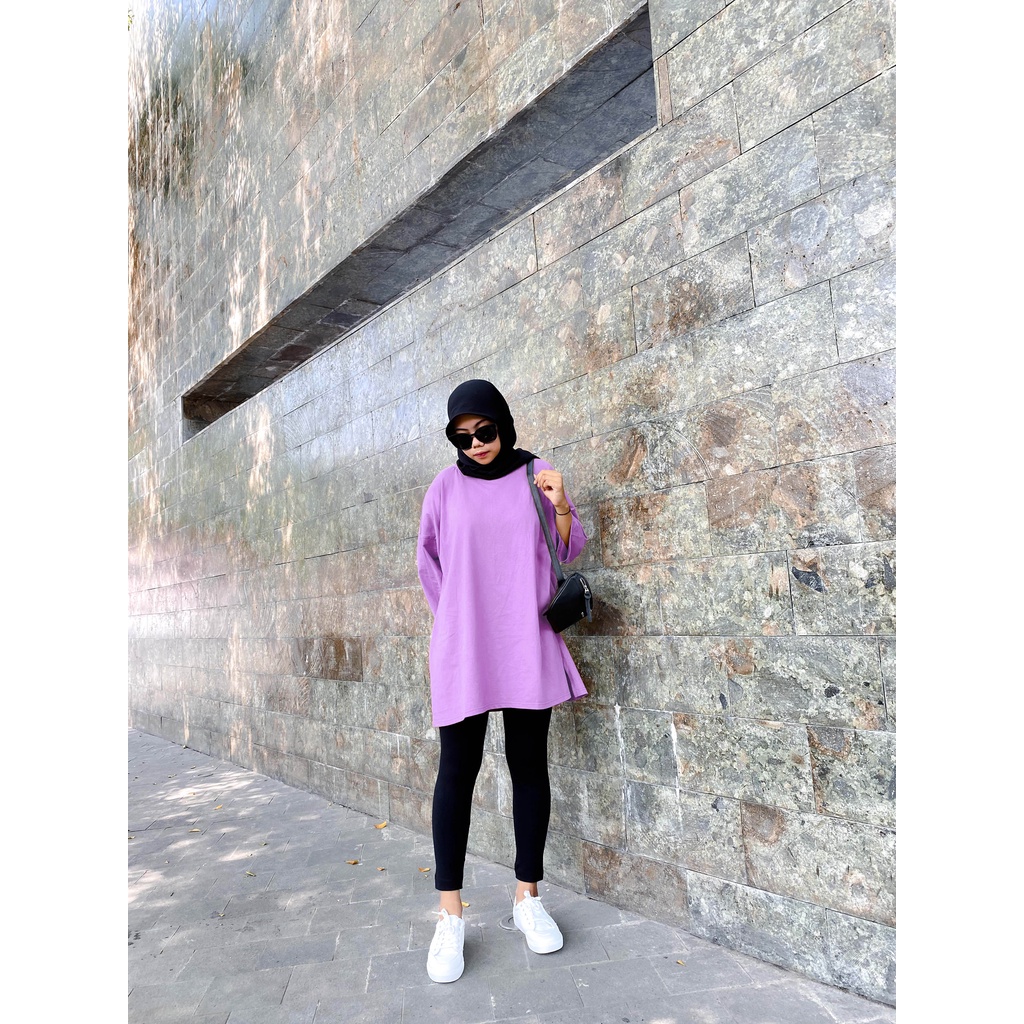 Jual Kaos Oversize Hijab Friendly Lengan Basic Top Oversize