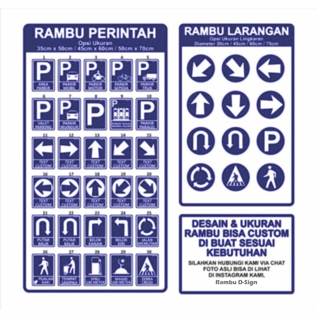 Jual Rambu Petunjuk Arah Kotak Cm X Cm Plat Alumunium Shopee