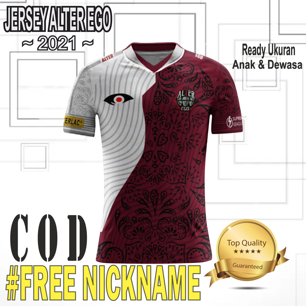 Jual Jersey Terbaru Alter Ego 2021 Free Nickname Shopee Indonesia