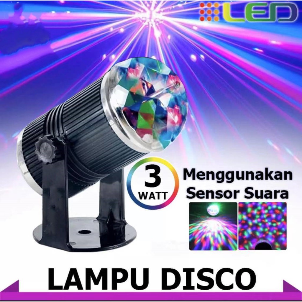 Jual Lampu Disco LED Full Color Rotating Lamp Party Light MS 357 LED