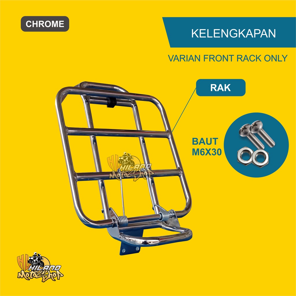 Jual Rak Depan Fazzio Front Rack Fazzio Silver Black Chrome Shopee