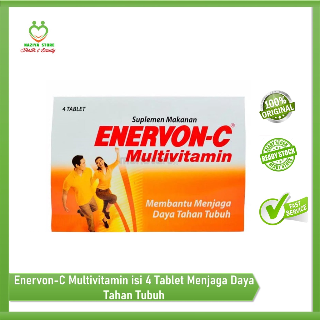 Jual ENERVON C Tablet Isi 4 Multivitamin Vitamin C Menjaga Daya Tahan