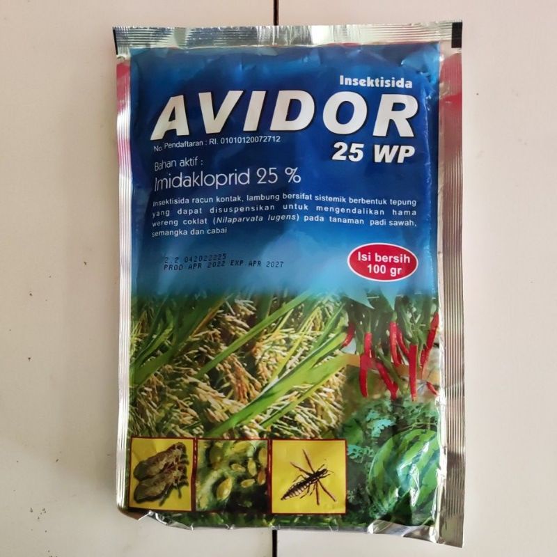 Jual AVIDOR 25 WP 100 GRAM INSEKTISIDA HAMA WERENG Shopee Indonesia