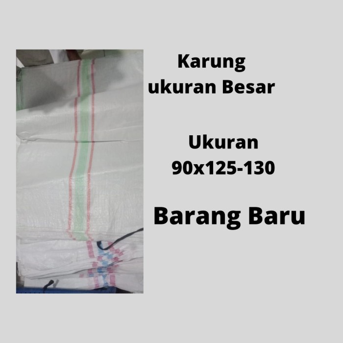 Jual Karung Plastik Ukuran Jumbo Produk Baru Ukuran X Karung