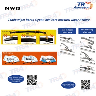 Jual Wiper Depan HYBRID Frameless NWB JAPAN CX5 MAZDA 6 24 18 Inch