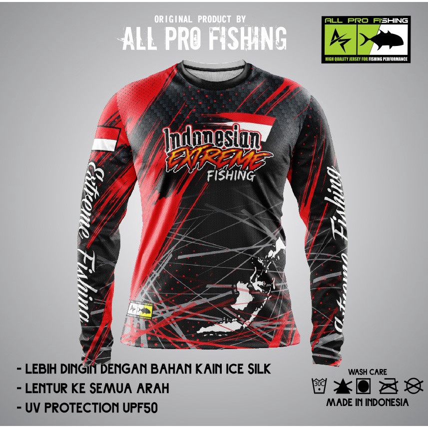 Jual Baju Mancing Lengan Panjang Indonesian Extreme Angler Shopee