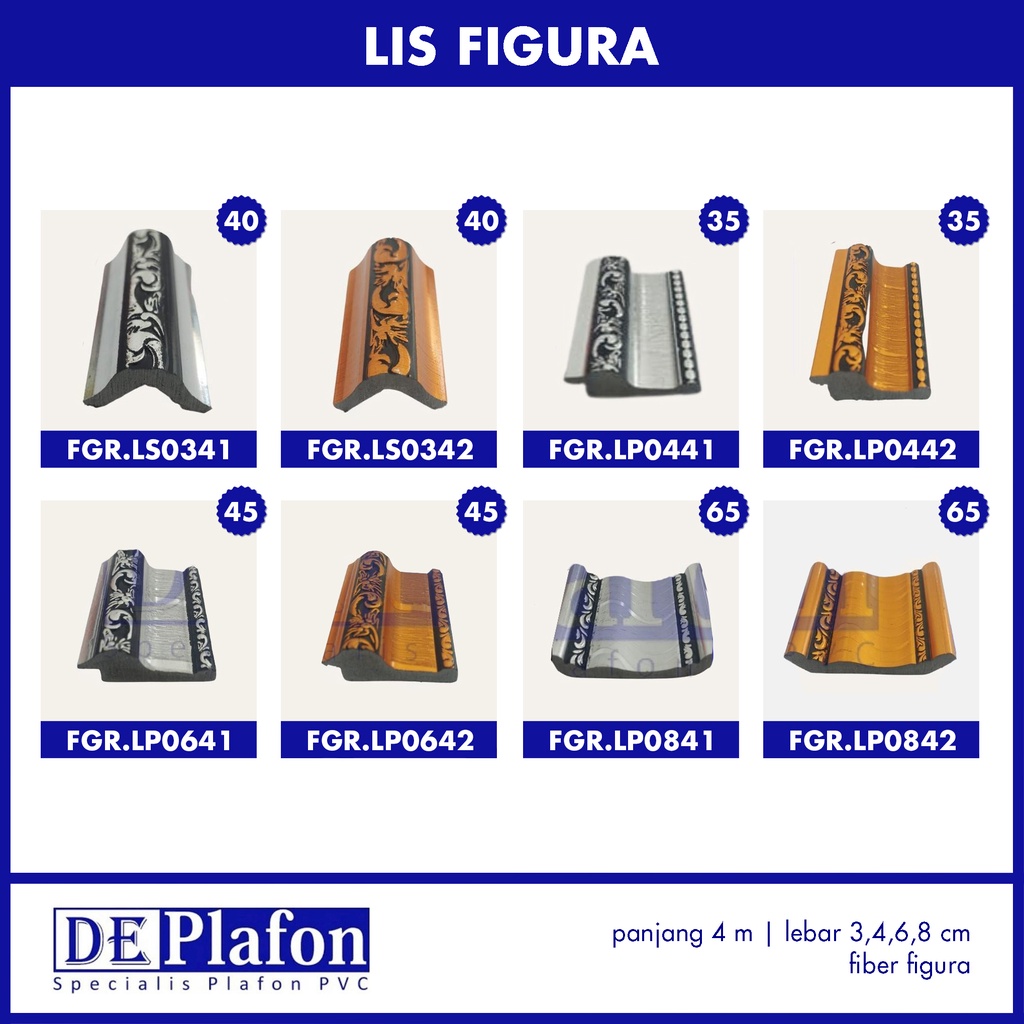 Jual De Plafon Lis Figura List Figura Pinggir Siku Cm