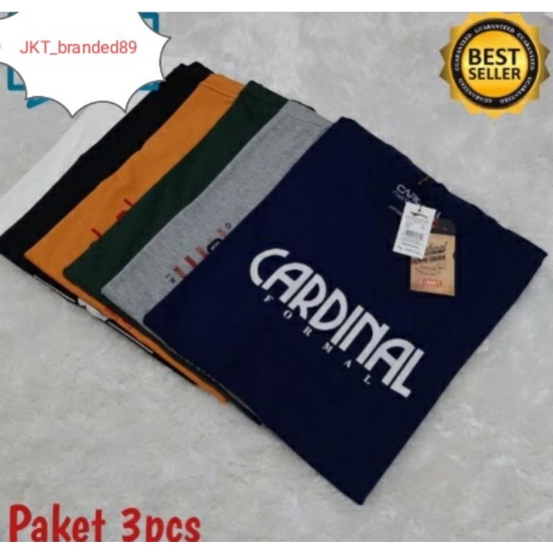 Jual 3 Pcs 100 Ribu Kaos Cardinal Original Pria Dewasa Lengan Pendek