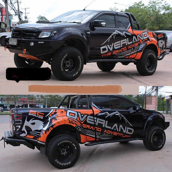 Jual Sticker Overland Mobil Ranger Triton Hilux Navara Strada Dmax Dll