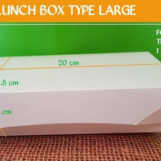 Jual Paper Lunchbox Tutup Large Isi 100 Pcs Kotak Makan Kertas Shopee