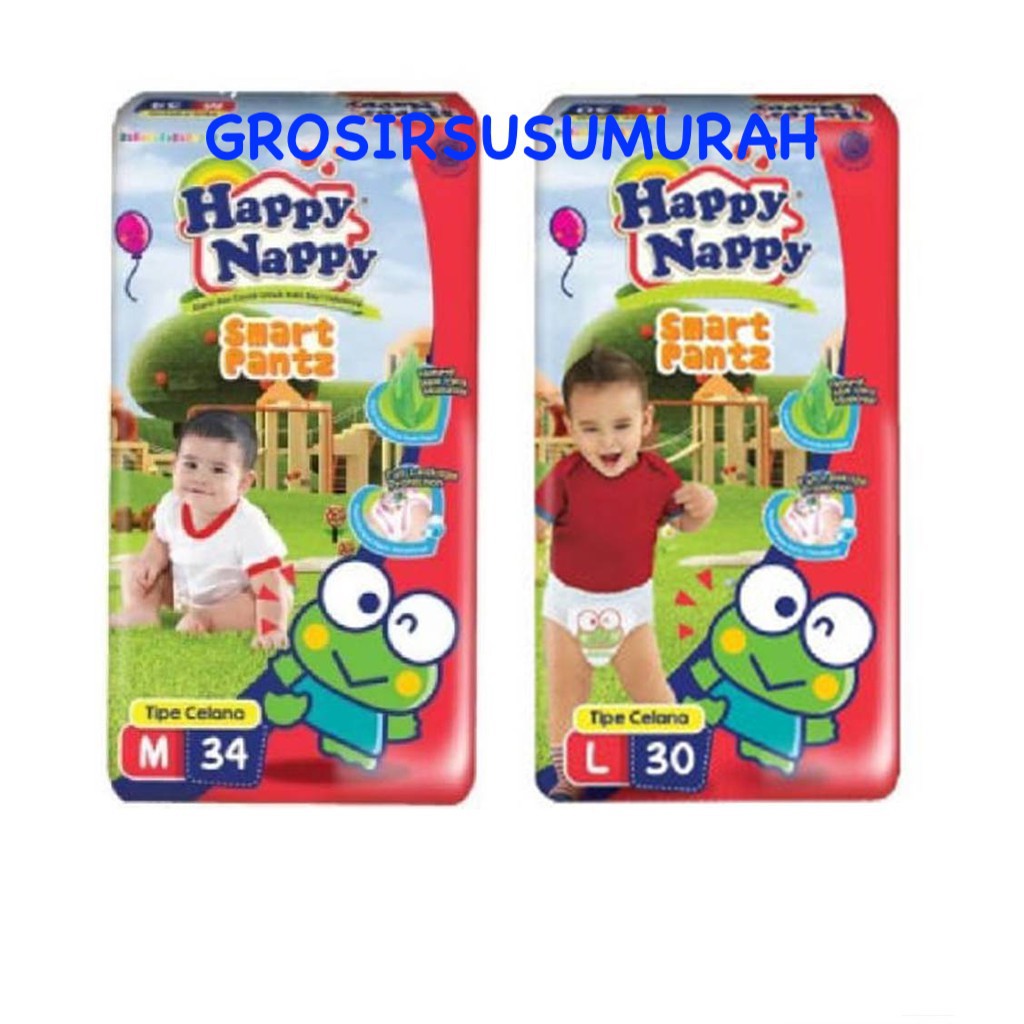 Jual Happy Nappy Pants S40 M32 L28 Xl24 Popok Celana Shopee Indonesia