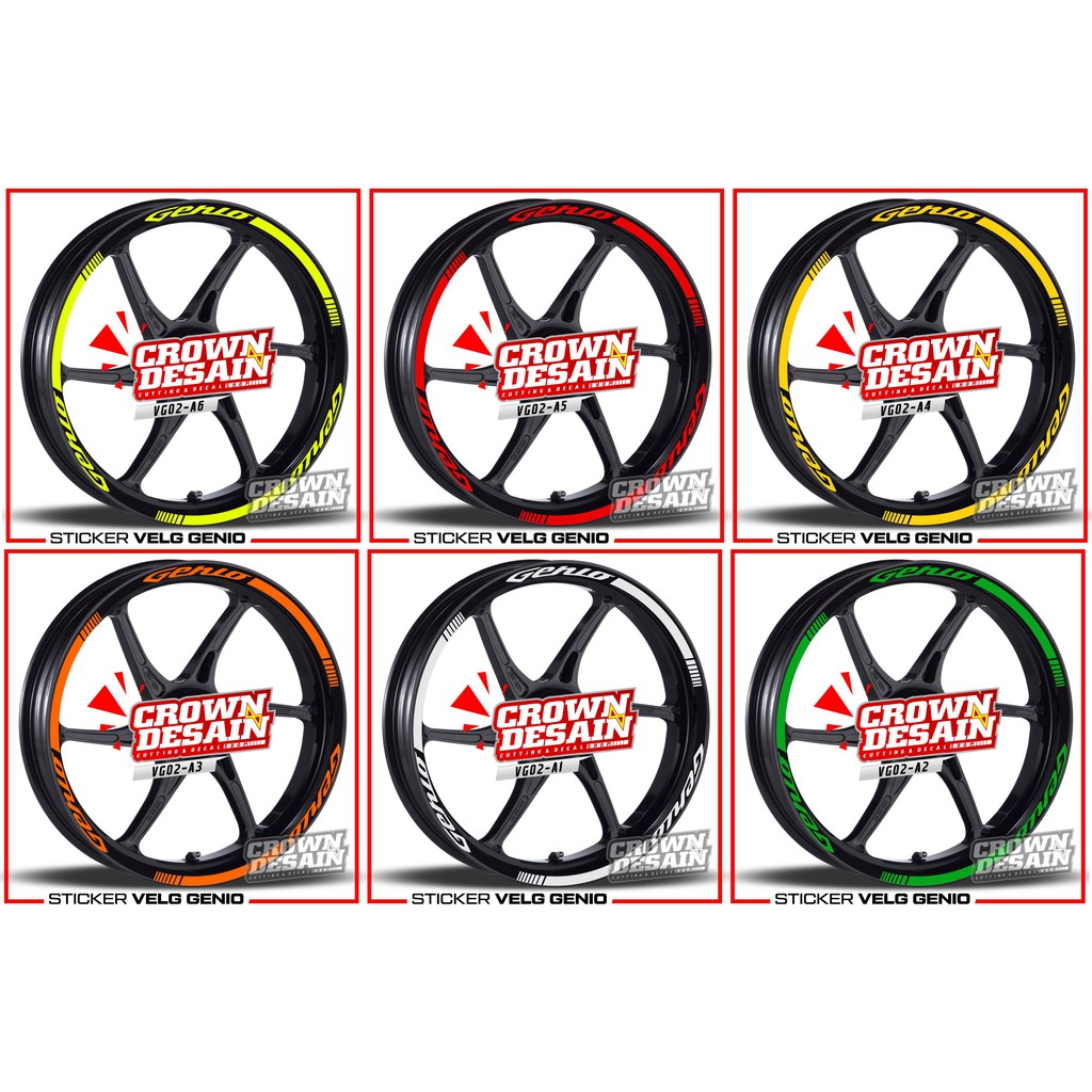 Jual Stiker Velg Sticker Velk Genio Lis Velg Honda Genio Cutting