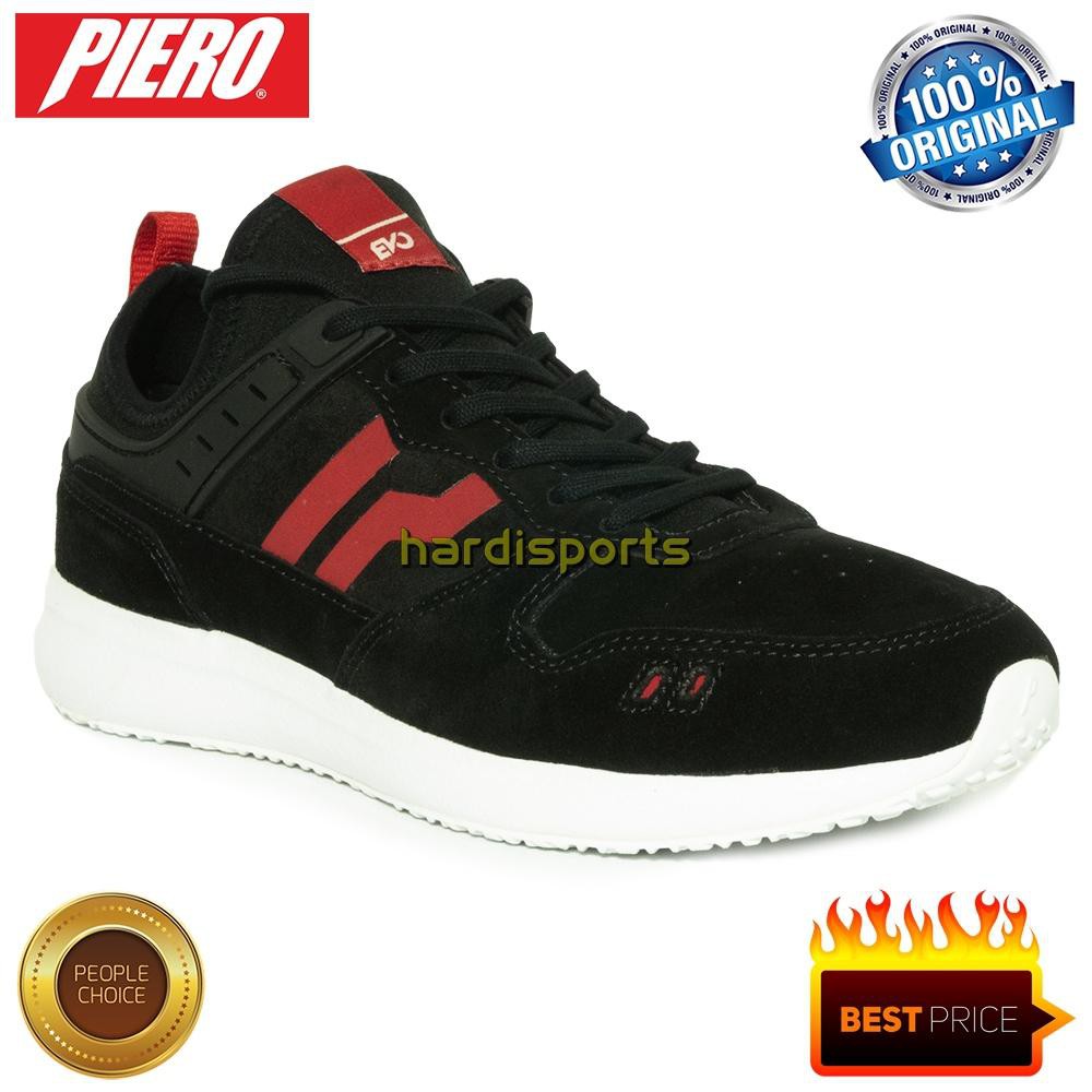 Jual Sepatu Sneaker Piero Jogger RS Premium Evo P20478 Black ORIGINAL