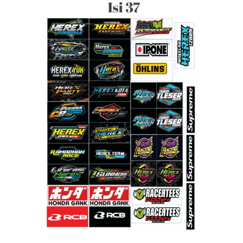 Jual Sticker Pack Full Herex Racing Shopee Indonesia