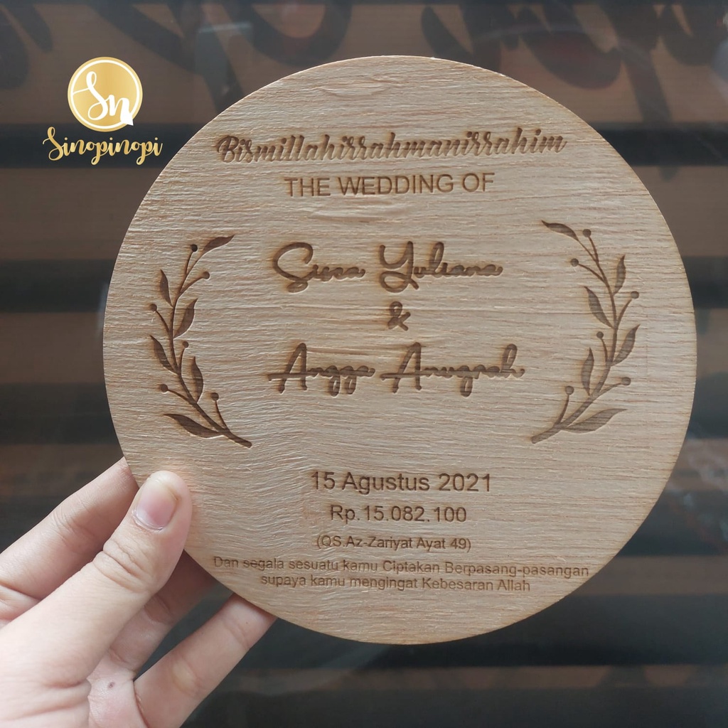 Jual LASER NAMA BULAT CHIPBOARD CUSTOM CUTTING GRAFIR DEKORASI HIASAN