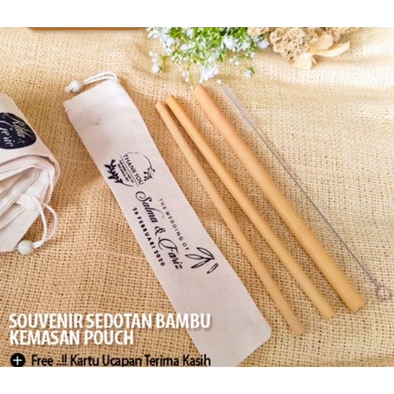 Jual Souvenir Set Sedotan Bambu Ramah Lingkungan Shopee Indonesia