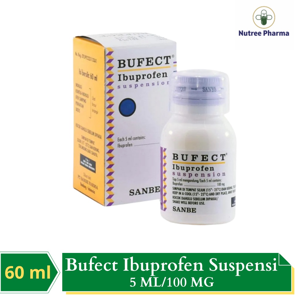 Jual BUFECT IBUPROFEN SUSPENSI 5 ML 100 MG 60 ML Shopee Indonesia