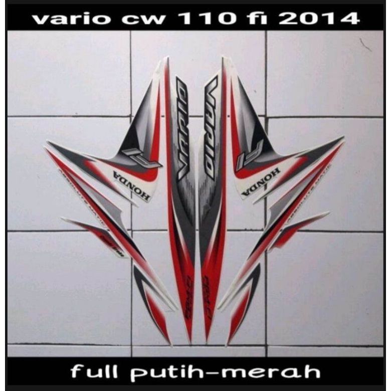 Jual STICKER STRIPING FULL SET LIS LIST BODI HONDA MOTOR VARIO LED 110