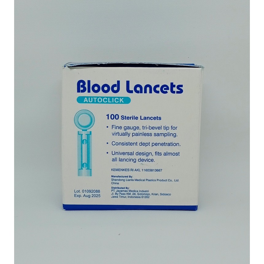 Jual Blood Lancet 28G Onemed Universal Harga Per Box Isi 100 Pcs Blood