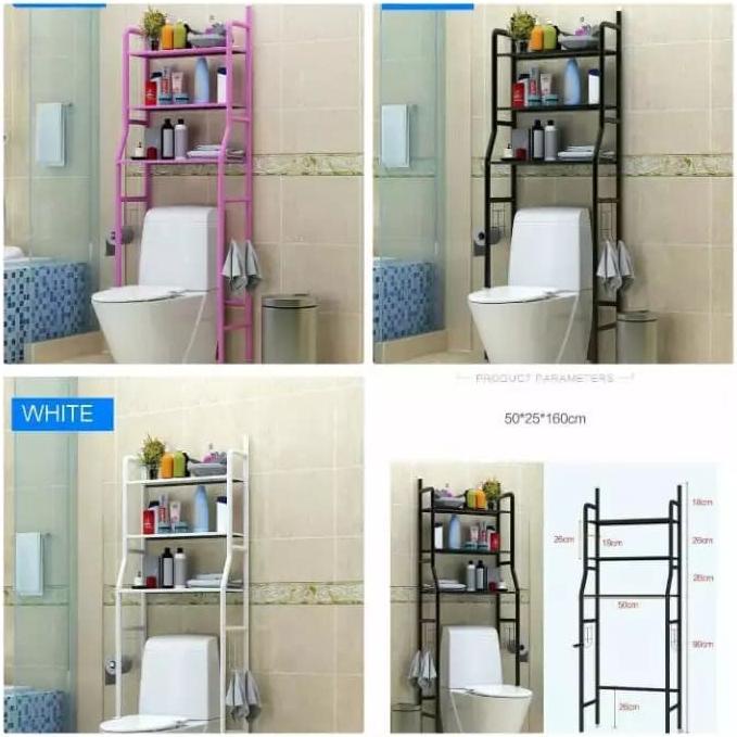 Jual Rak Toilet Organizer WC Tissue Sabun Kloset Kamar Mandi Rak