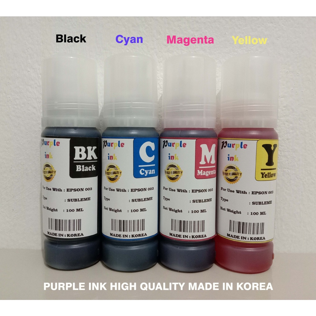 Jual TINTA SUBLIM COMPATIBLE EPSON 003 ISI 100ML PURPLE INK TERSEDIA