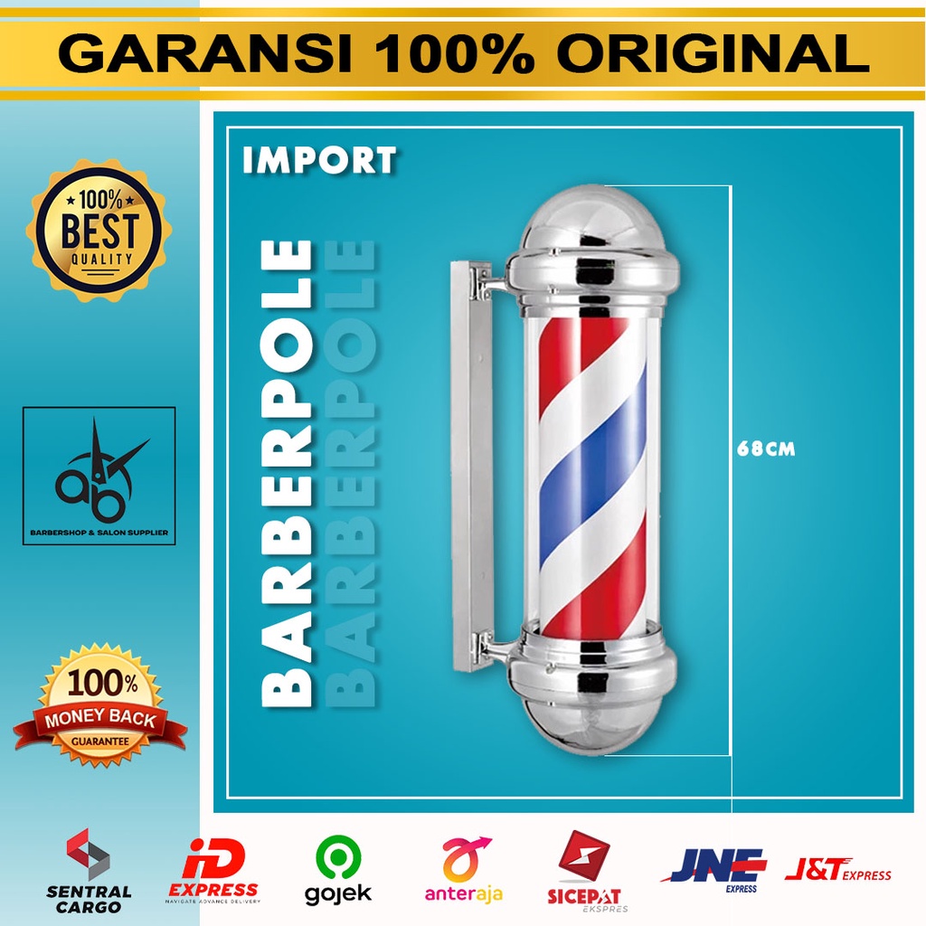 Jual BARBERPOLE LAMPU BARBER TIANG BARBERSHOP LAMPU BARBERSHOP PANGKAS