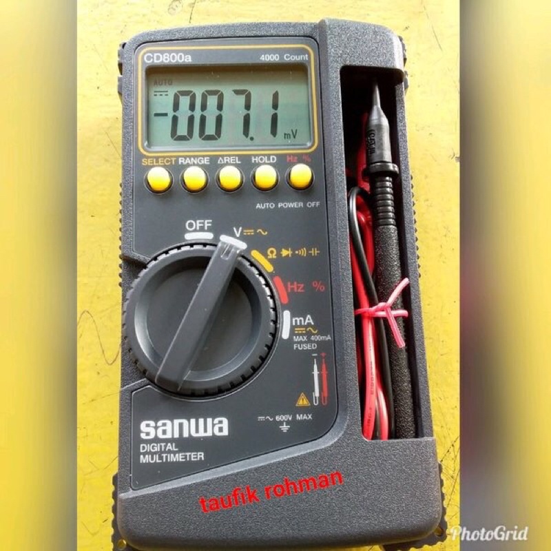 Jual MULTI TESTER DIGITAL ATAU APOMETER MERK SANWA TIPE CD 800 A