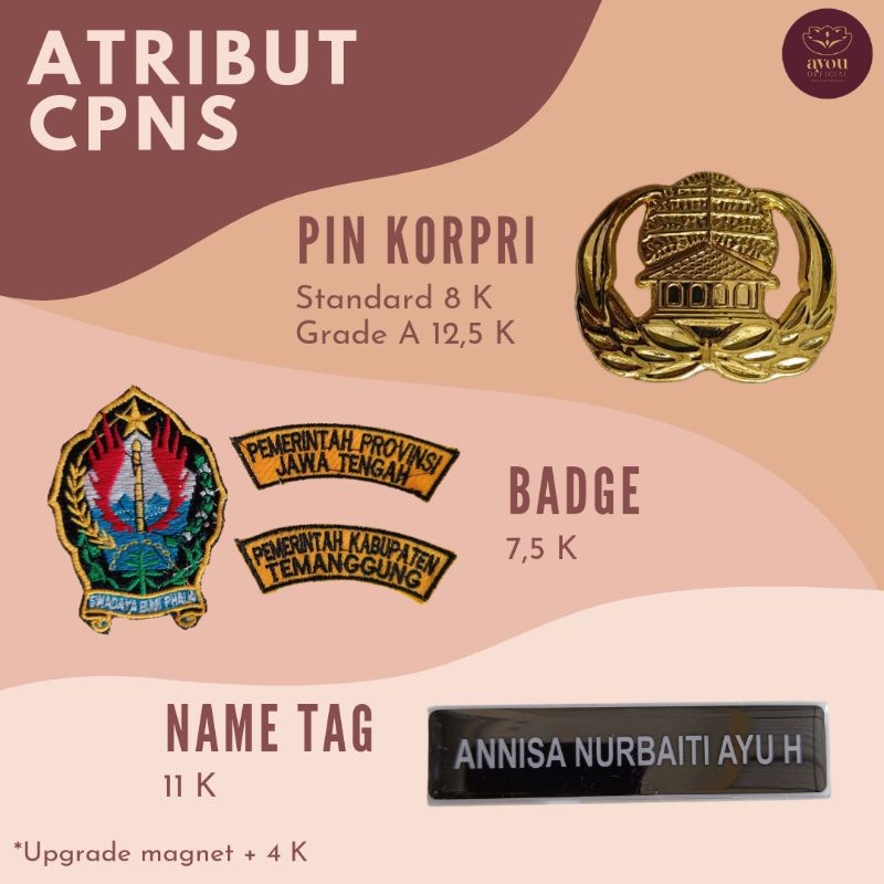 Jual Pin Korpri Name Tag Dan Badge Shopee Indonesia