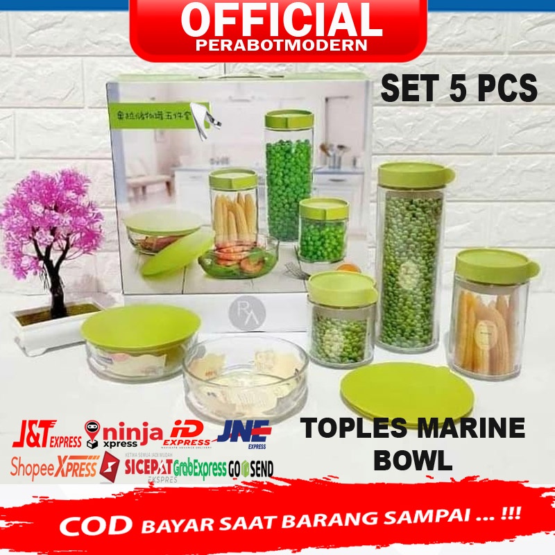 Jual BOWL SET EVER GREEN BGS55 TOPLES KACA MARINE BOWL MANGKOK SET