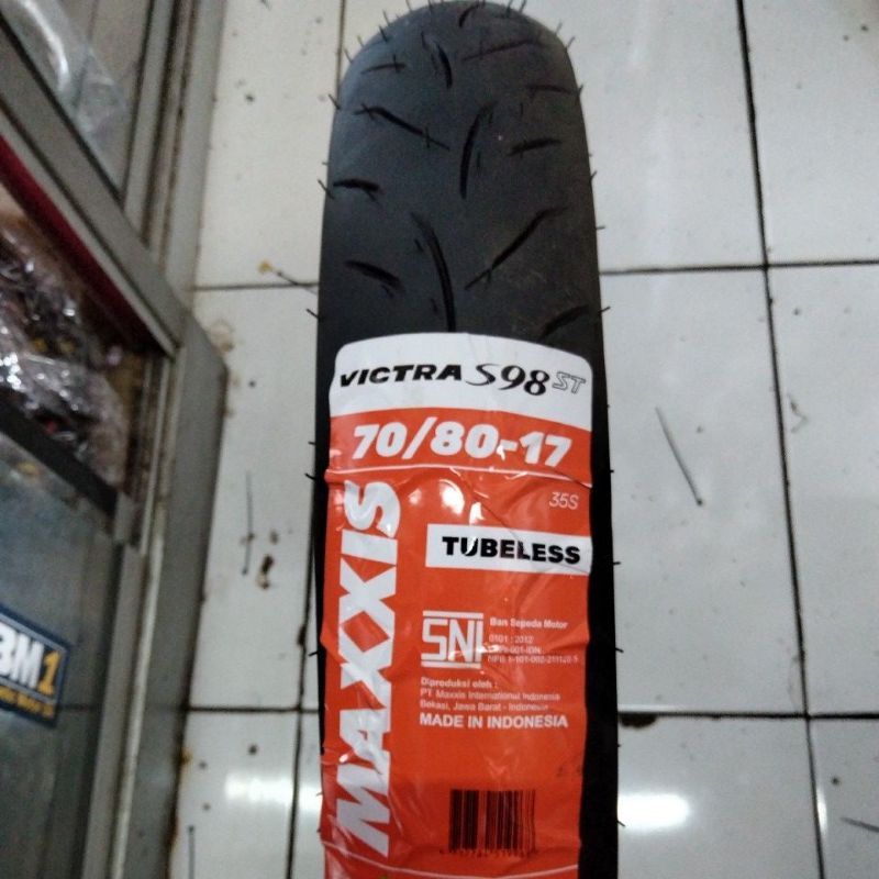 Jual BAN MAXXIS VICTRA S98ST 70 80 17 TUBELESS BAN LUAR TUBLES MOTOR