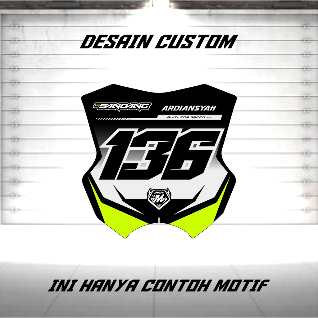 Jual Decal Stiker Papan Nomor Klx Bf Dtracker Gordons Crf Custom