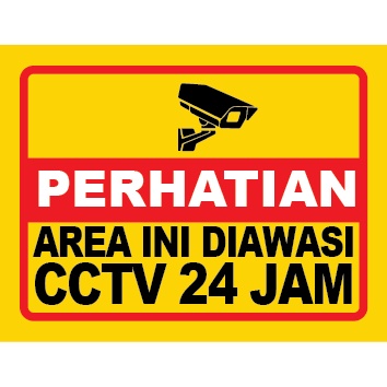 Jual Stiker Pengawasan Cctv Stiker Cctv Stiker Peringatan Cctv