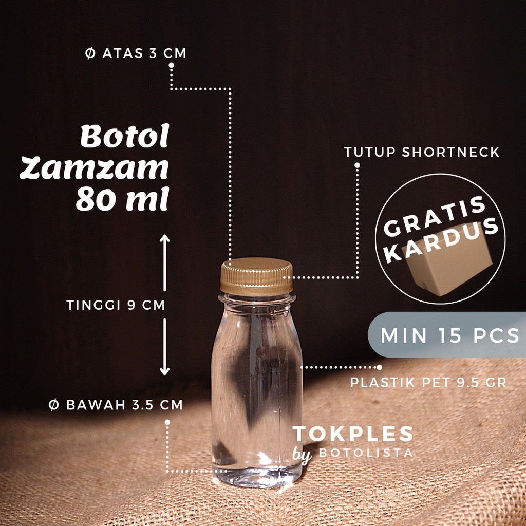 Jual Botol Plastik Min Pcs Free Kardus Botol Zamzam Ml Botol