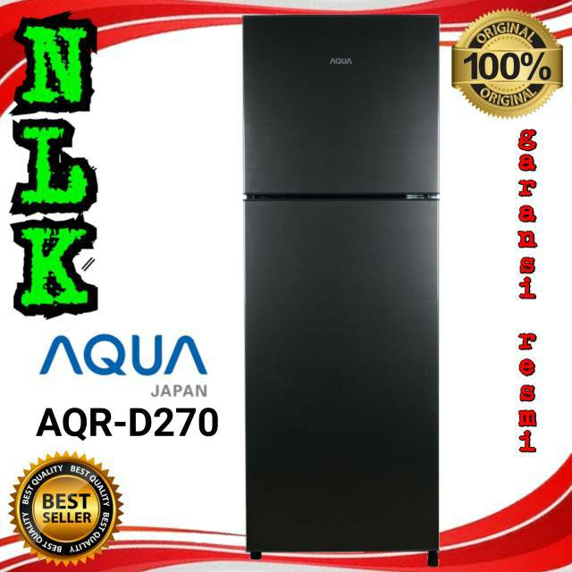 Jual Kulkas AQUA JAPAN AQR D270 Lemari Es 2 Pintu No Frost Shopee