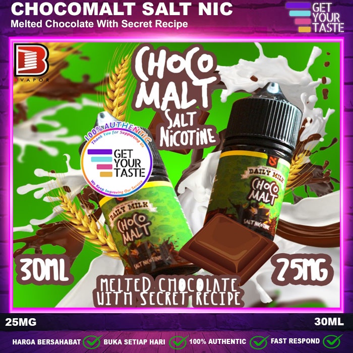 Jual Liquid Daily Milk V2 Choco Malt Salt Nic 30ML Saltnic By DJI