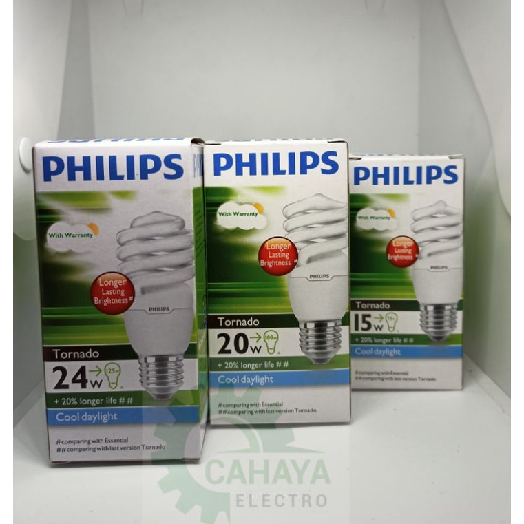 Jual Lampu Philips Tornado Lampu Spiral Watt Watt Watt Putih