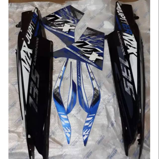 Jual Cover Body Kanan Kiri Yamaha Jupiter Mx New Hitam Sayap Biru